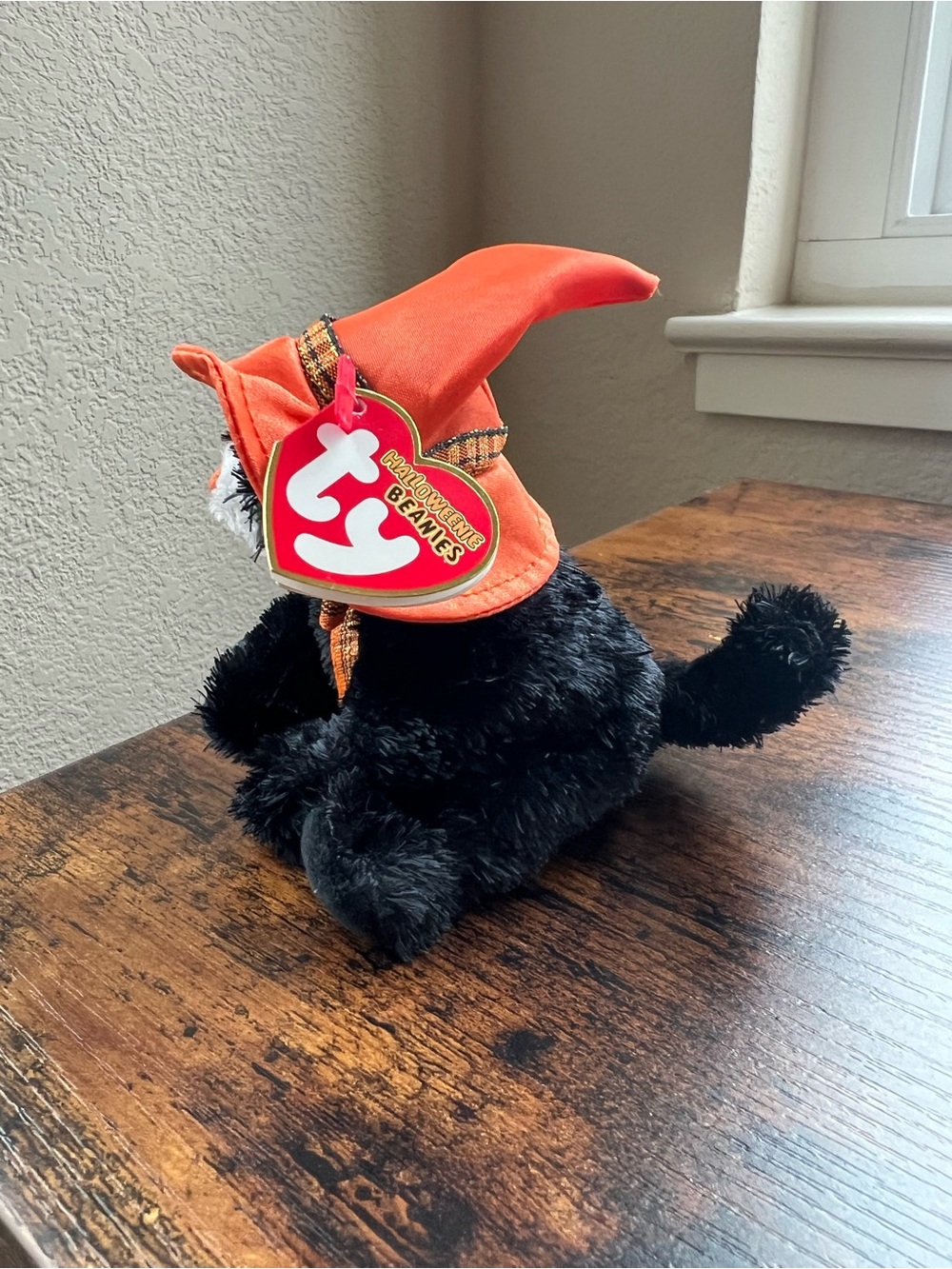 Ty Black Plush Cats with Orange Hats and Bows - Picture 8 of 11